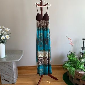 Unique print maxi dress